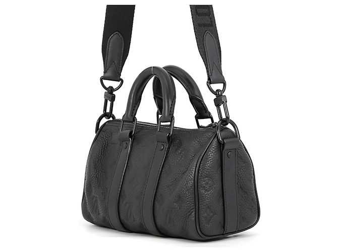 Bolso de mano Louis Vuitton Keepall Bandoulière 25 Monogram Negro - vista 2
