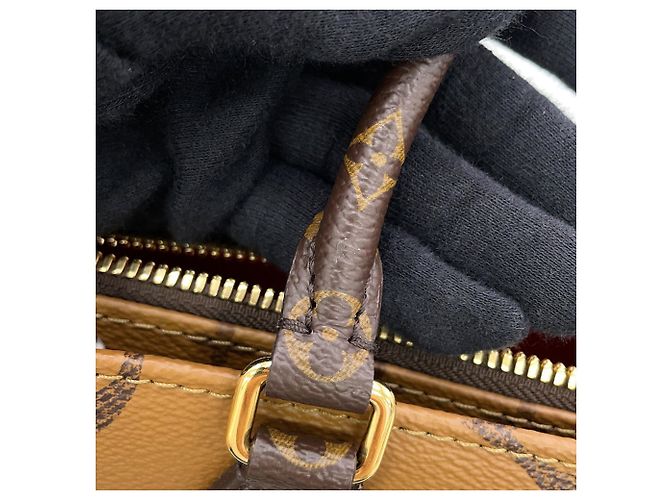 Borsa a mano OnTheGo EW con catena Louis Vuitton Monogram Reverse Giant Rosso - vista 9