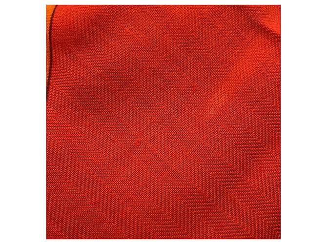 Hermès Stola in cashmere e seta Hermes Orange e White Bianco Arancione - vista 2