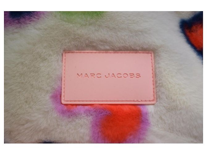 Zaino MARC JACOBS in eco-pelliccia con logo Graffiti Red Pocket Cuddle Rosa Bianco Rosso Blu D'oro Verde Porpora - vista 10