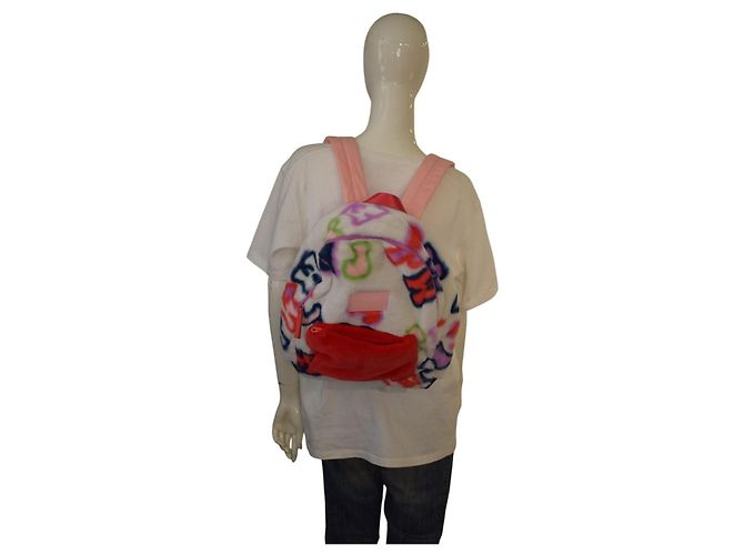 Zaino MARC JACOBS in eco-pelliccia con logo Graffiti Red Pocket Cuddle Rosa Bianco Rosso Blu D'oro Verde Porpora - vista 15