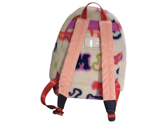 Zaino MARC JACOBS in eco-pelliccia con logo Graffiti Red Pocket Cuddle Rosa Bianco Rosso Blu D'oro Verde Porpora - vista 3