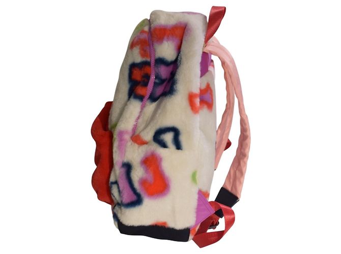 Zaino MARC JACOBS in eco-pelliccia con logo Graffiti Red Pocket Cuddle Rosa Bianco Rosso Blu D'oro Verde Porpora - vista 5