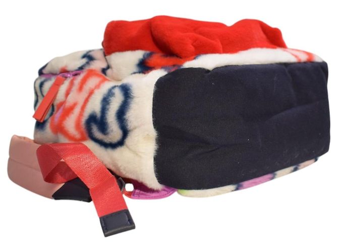 Zaino MARC JACOBS in eco-pelliccia con logo Graffiti Red Pocket Cuddle Rosa Bianco Rosso Blu D'oro Verde Porpora - vista 9