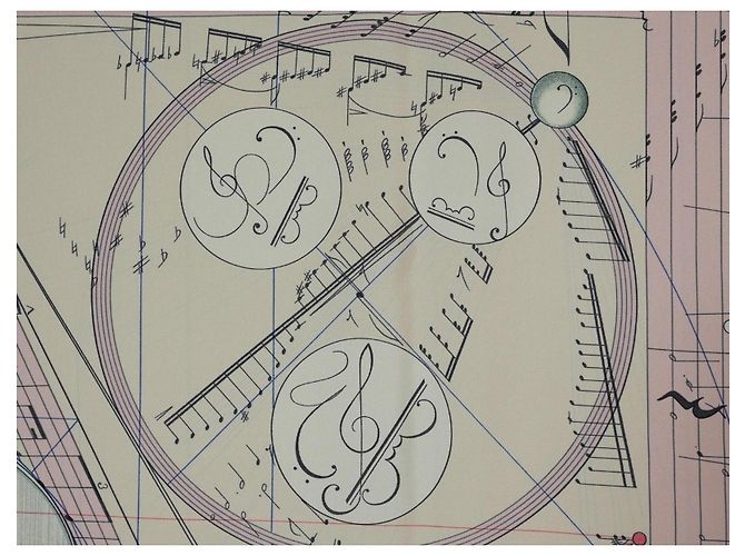 Hermès La Musique des Sphères 90 cm Seidentuch - Rosa Pink Weiß Blau Beige Grün - Ansicht 10
