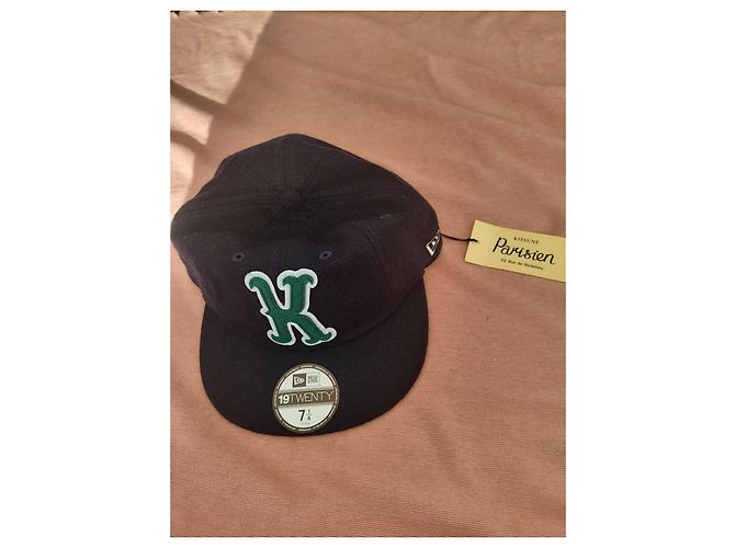 Kitsune Cappellino Maison Kitsuné Parisien blu navy Verde - vista 2