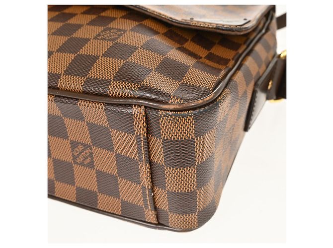 Louis Vuitton Shelton Messenger Damier Ebene MM Marrone - vista 7