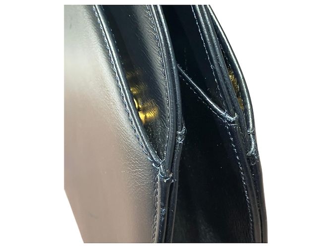 Borsa a tracolla in pelle Cartier Sapphire Line D'oro Blu navy - vista 7