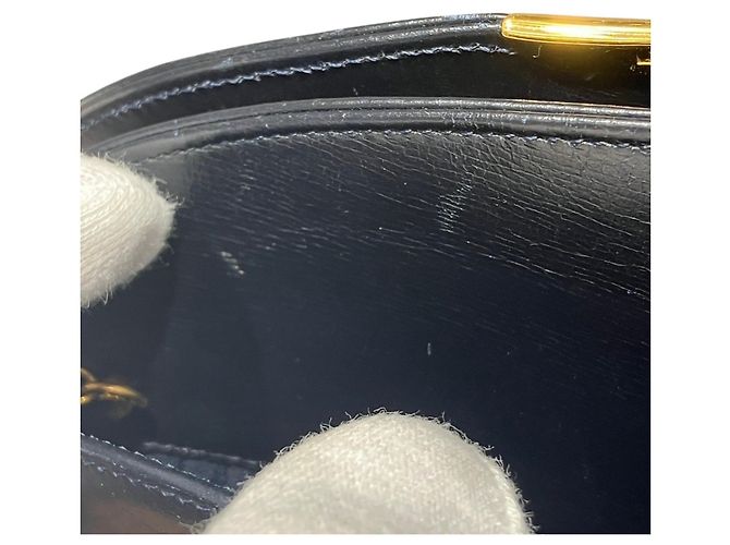 Borsa a tracolla in pelle Cartier Sapphire Line D'oro Blu navy - vista 8