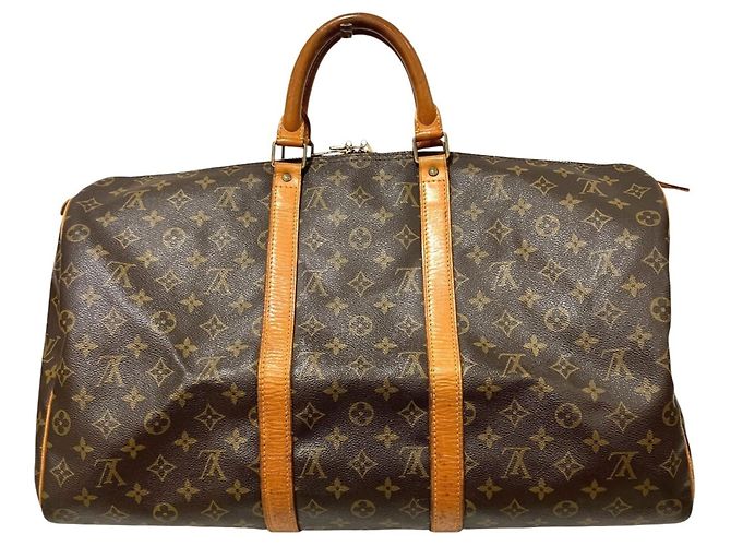 Louis Vuitton Keepall 50 Boston Bag Marrone Monogramma - vista 2