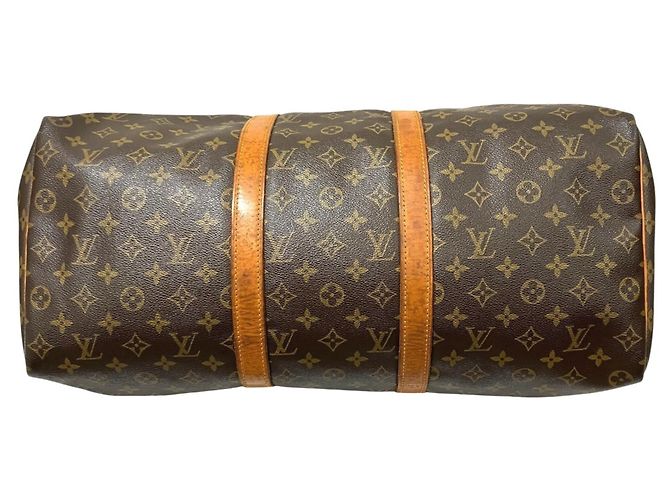 Louis Vuitton Keepall 50 Boston Bag Marrone Monogramma - vista 3