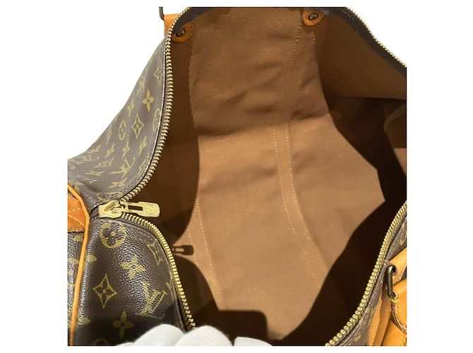 Louis Vuitton Keepall 50 Boston Bag Marrone Monogramma - vista 6