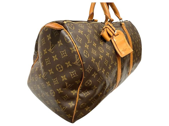 Louis Vuitton Keepall 50 Boston Bag Marrone Monogramma - vista 8