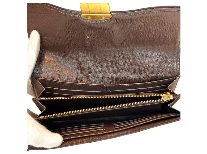 Louis Vuitton Portefeuille Sistina Long Wallet Marrone - vista 3