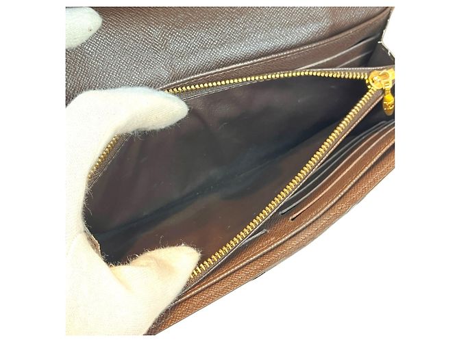 Louis Vuitton Portefeuille Sistina Long Wallet Marrone - vista 8