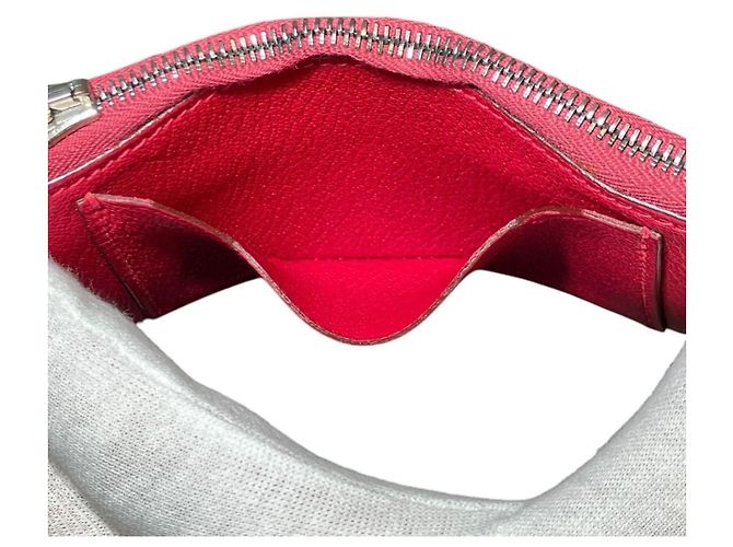 Hermès Monedero Hermes Clarisse PM en piel Chevre Mysore rojo Roja - vista 6