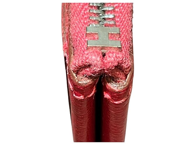 Hermès Monedero Hermes Clarisse PM en piel Chevre Mysore rojo Roja - vista 8