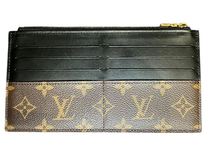 Cartera Slim / Monedero Louis Vuitton Castaño Monograma - vista 2
