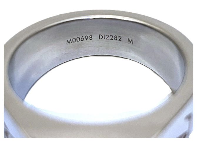 Louis Vuitton Ring Schwarz Silber Lackleder - Ansicht 3