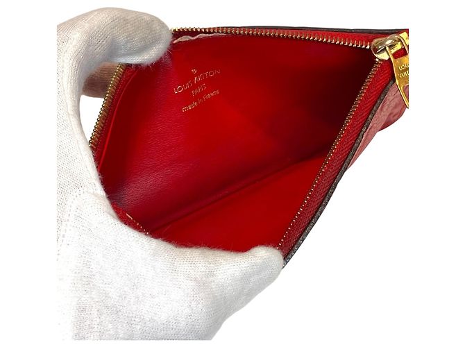 Louis Vuitton Portefeuille Clemence Long Wallet Rosso Monogramma - vista 6