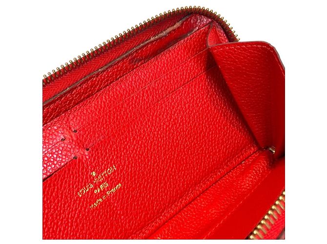 Louis Vuitton Portefeuille Clemence Long Wallet Rosso Monogramma - vista 7
