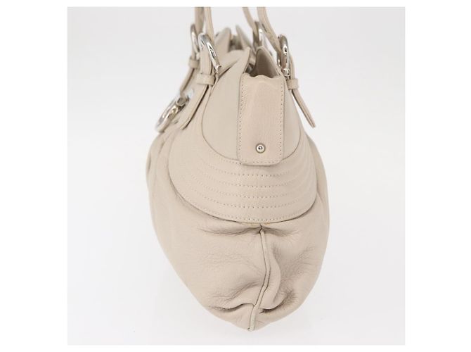 Salvatore Ferragamo Gancini Leather Bianco - vista 3