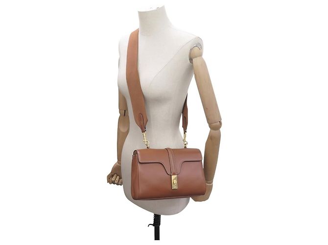 Céline BORSA A MANO CELINE TEEN 16 SOFT PM 196853 IN PELLE CAMEL A TRACCOLLA Cammello - vista 5