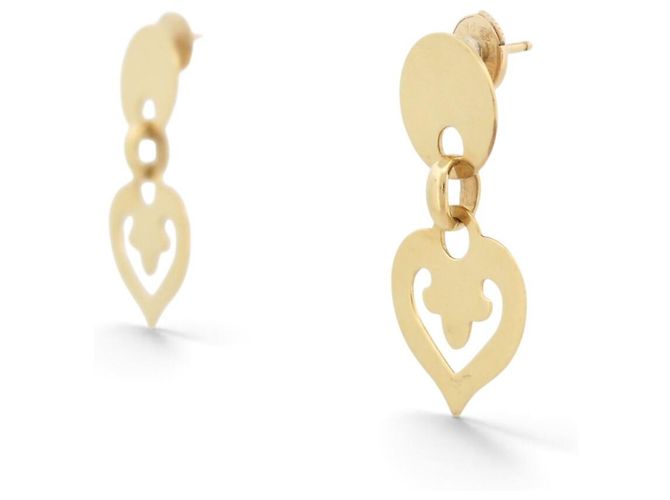 ORECCHINI O.J. PERRIN LEGENDES ORO GIALLO 18K 4.71GR CUORE D'oro - vista 2