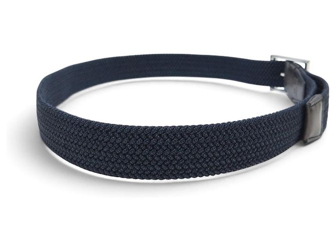 NEUER BERLUTI CLASSIQUE FLECHTGÜRTEL C0083-015 T95 NAVYBLAU Marineblau - Ansicht 4