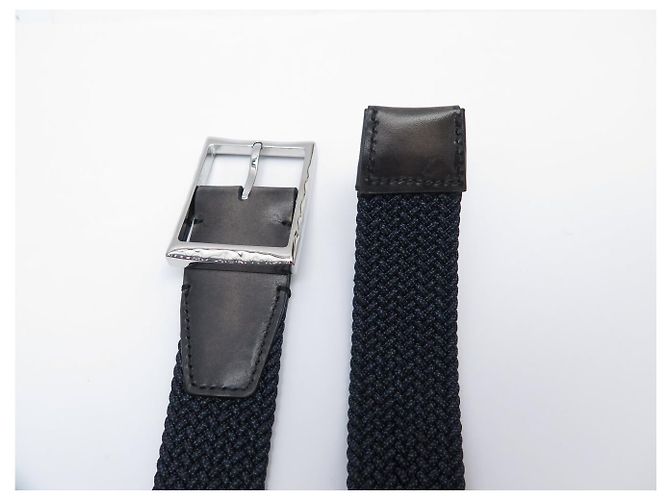 NEUER BERLUTI CLASSIQUE FLECHTGÜRTEL C0083-015 T95 NAVYBLAU Marineblau - Ansicht 8