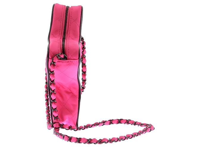 Borsa Chanel Pink Star in pelle rosa - vista 4