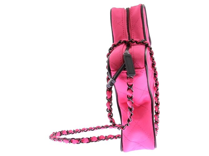 Borsa Chanel Pink Star in pelle rosa - vista 5