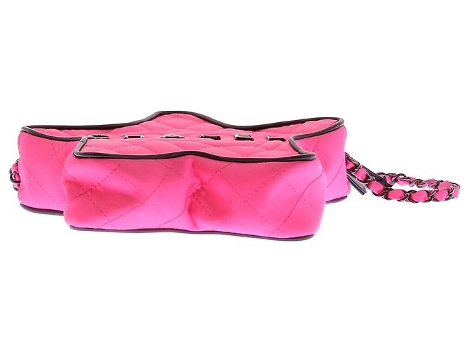 Borsa Chanel Pink Star in pelle rosa - vista 7