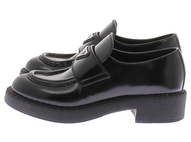 Mocassini Prada in pelle nera taglia 36 Nero - vista 2