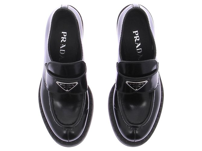 Mocassini Prada in pelle nera taglia 36 Nero - vista 4