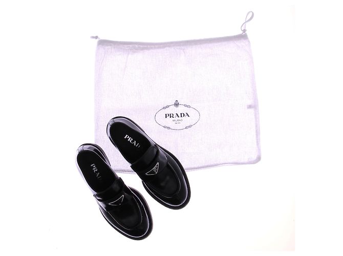 Mocassini Prada in pelle nera taglia 36 Nero - vista 8