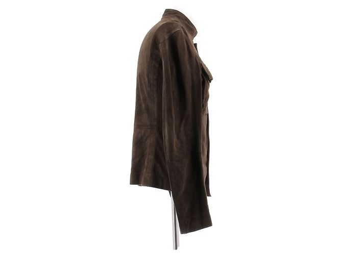 Yves Saint Laurent Wildlederjacke braun - Ansicht 4