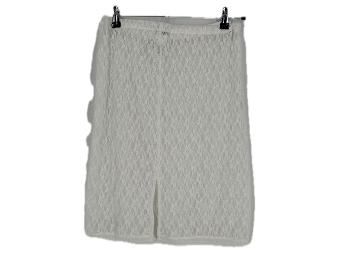 Autre Marque Falda de encaje blanca Blanco - vista 2