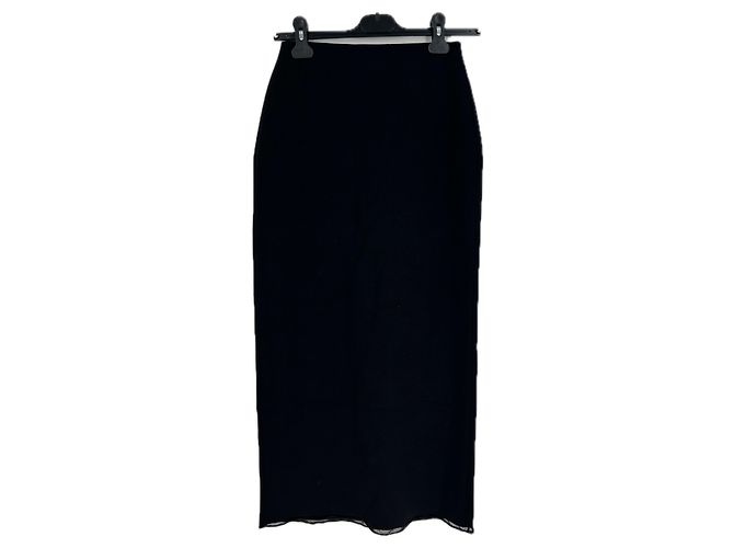 Falda larga negra de viscosa Cos Negro - vista 2