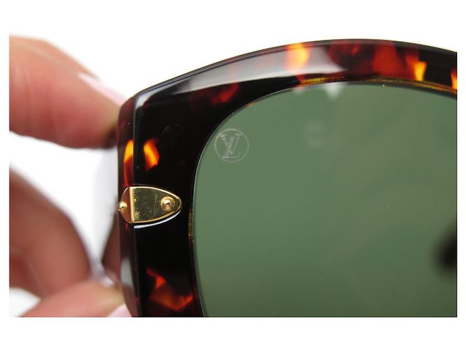 NEUE LOUIS VUITTON CAT EYE SONNENBRILLE SCHELLACK Z1292W Braun - Ansicht 10