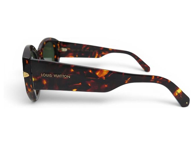 NEUE LOUIS VUITTON CAT EYE SONNENBRILLE SCHELLACK Z1292W Braun - Ansicht 2
