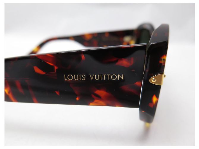 NEUE LOUIS VUITTON CAT EYE SONNENBRILLE SCHELLACK Z1292W Braun - Ansicht 6