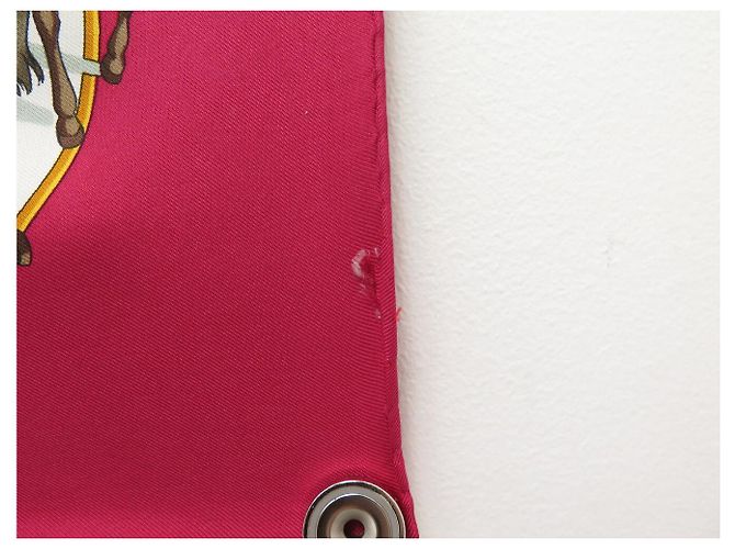 Hermès FOULARD HERMES GRAND CORTEGE A MOSCOU M. DUCHENE CARRE 90 SETA ROSSO - vista 11