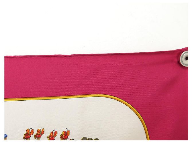 Hermès FOULARD HERMES GRAND CORTEGE A MOSCOU M. DUCHENE CARRE 90 SETA ROSSO - vista 15
