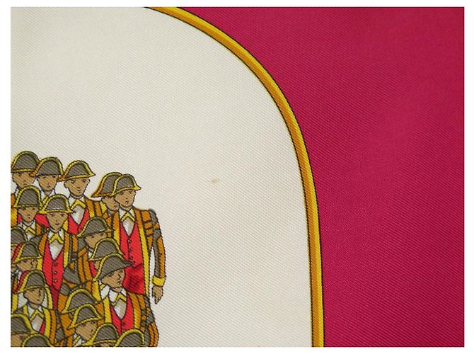 Hermès FOULARD HERMES GRAND CORTEGE A MOSCOU M. DUCHENE CARRE 90 SETA ROSSO - vista 9
