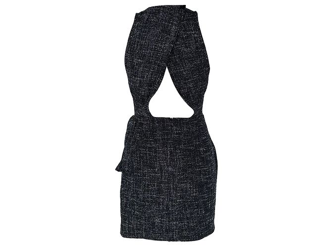 Iro Yasmina Cut-Out Tweed Mini Black Cotton Negro - vista 3