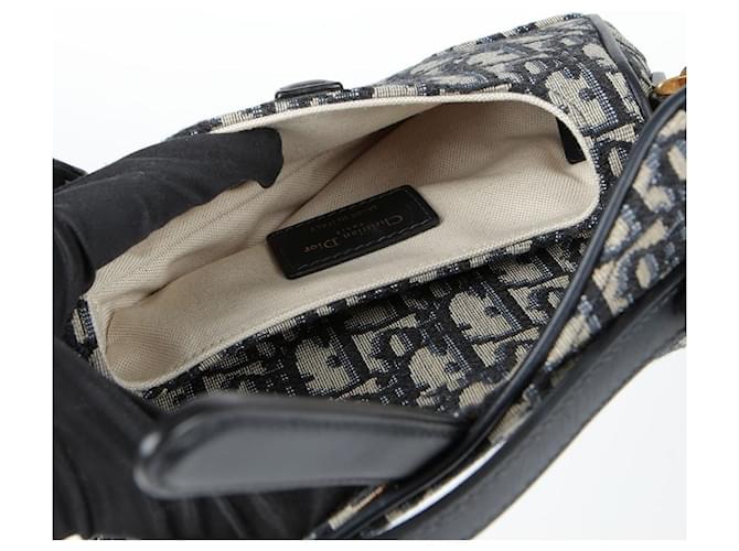 Dior Borsa a spalla Mini Saddle Oblique Blu - vista 7