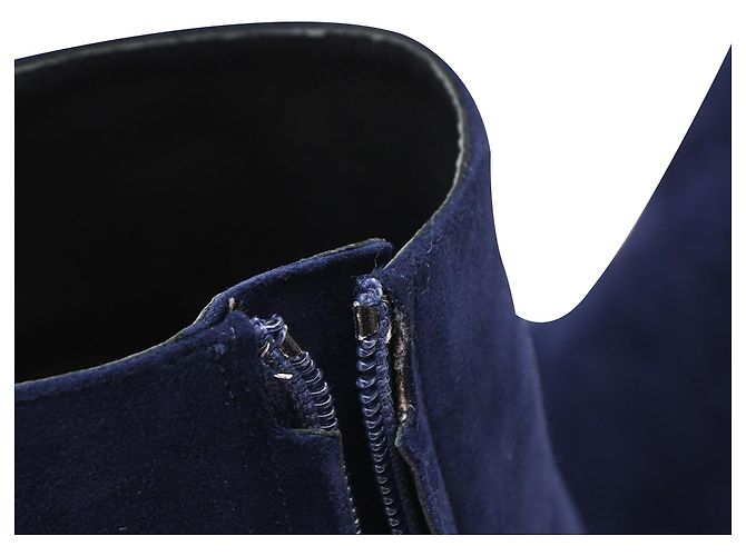 Rene Caovilla Stivaletti con tacco alto decorati René Caovilla in camoscio blu navy - vista 10