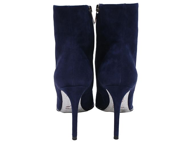 Rene Caovilla Stivaletti con tacco alto decorati René Caovilla in camoscio blu navy - vista 3