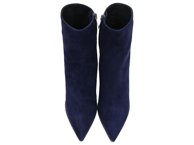 Rene Caovilla Stivaletti con tacco alto decorati René Caovilla in camoscio blu navy - vista 5